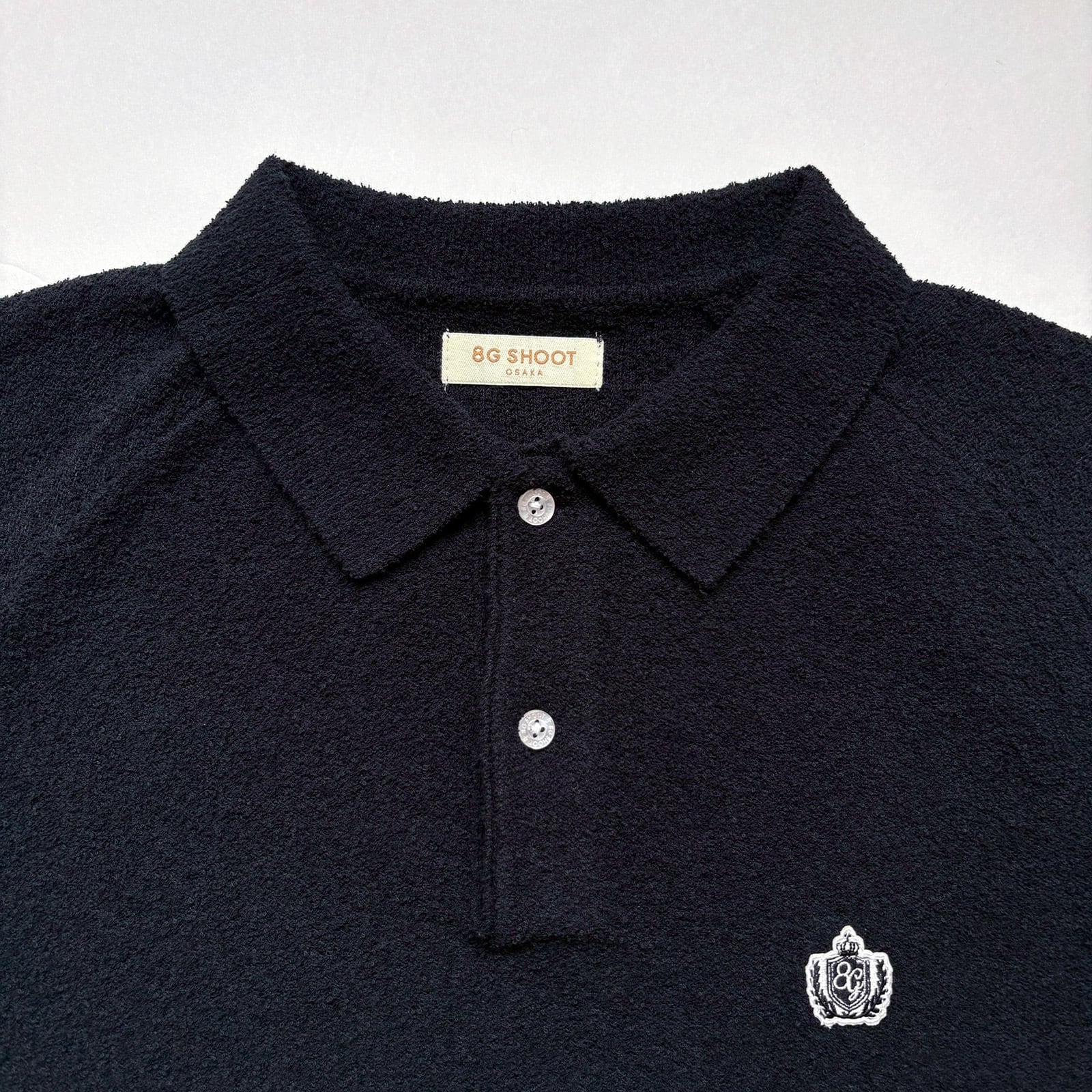 SUPER SOFT PILE KNIT POLO SHIRT -DARK NAVY- | 8G SHOOT WEBSTORE