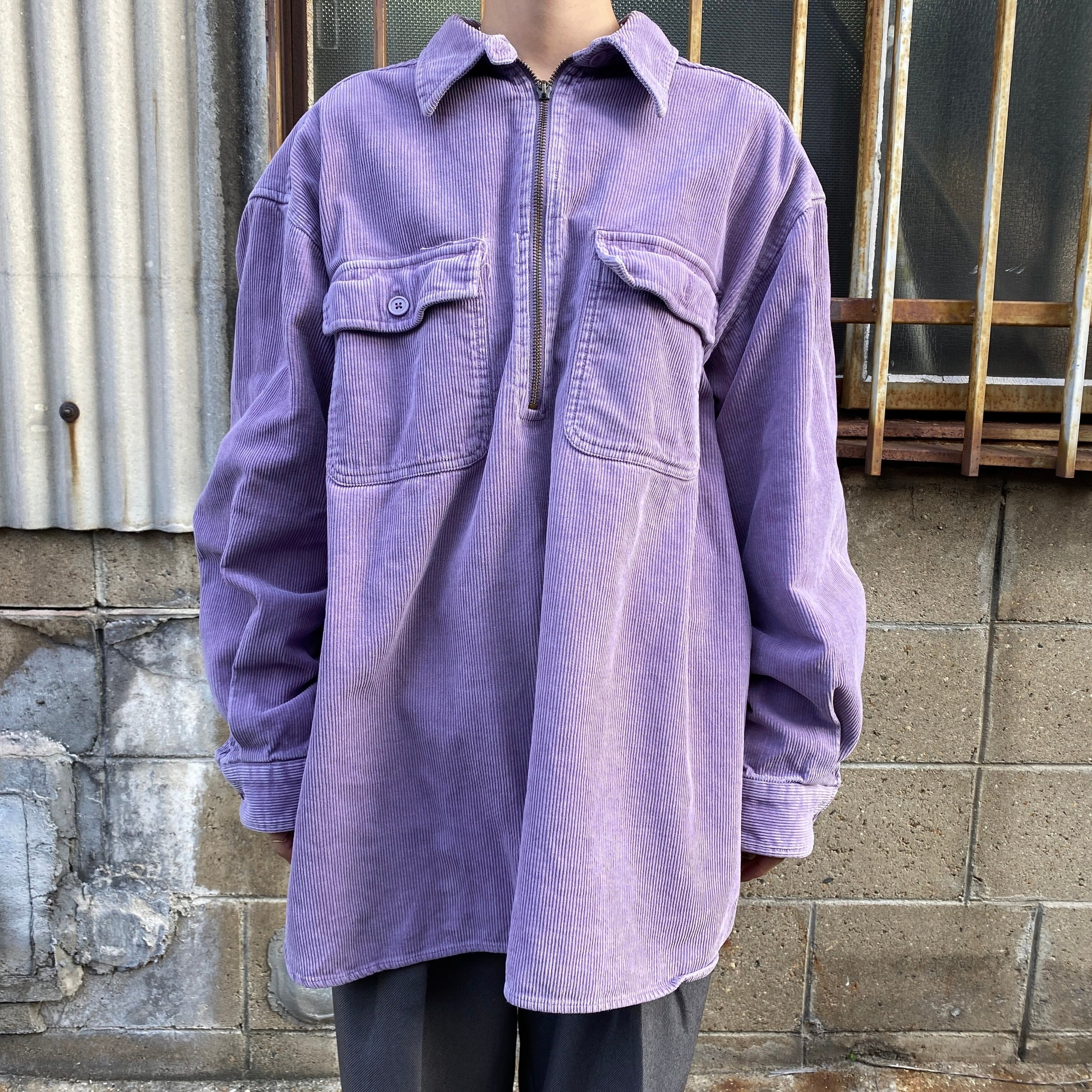 90s 00s Eddie Bauer コーデュロイシャツ イエロー ゆるダボ