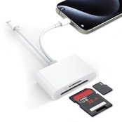 SDリーダー 2in1 i-Phone/Type-c TF SD microSD 変換アダプタ 最大1TB対応 Micro SD/SDカード両対応 写真/ビデオ USB3.0 双方向 高速伝送 SD アダプタ メモリカードリーダー TF SDカード 変換アダプタ 0TG機能 設定不要 i-phone/i-pad/IOS/Windows/Android最新IOS26
