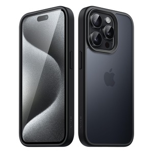 【新着特価】JETech マットケース iPhone 15 Pro 6.1インチ用 耐衝撃性ミリタリーグレードの落下防止 つや消しの半透明の背面電話カバー 指紋防止 (ブラック)