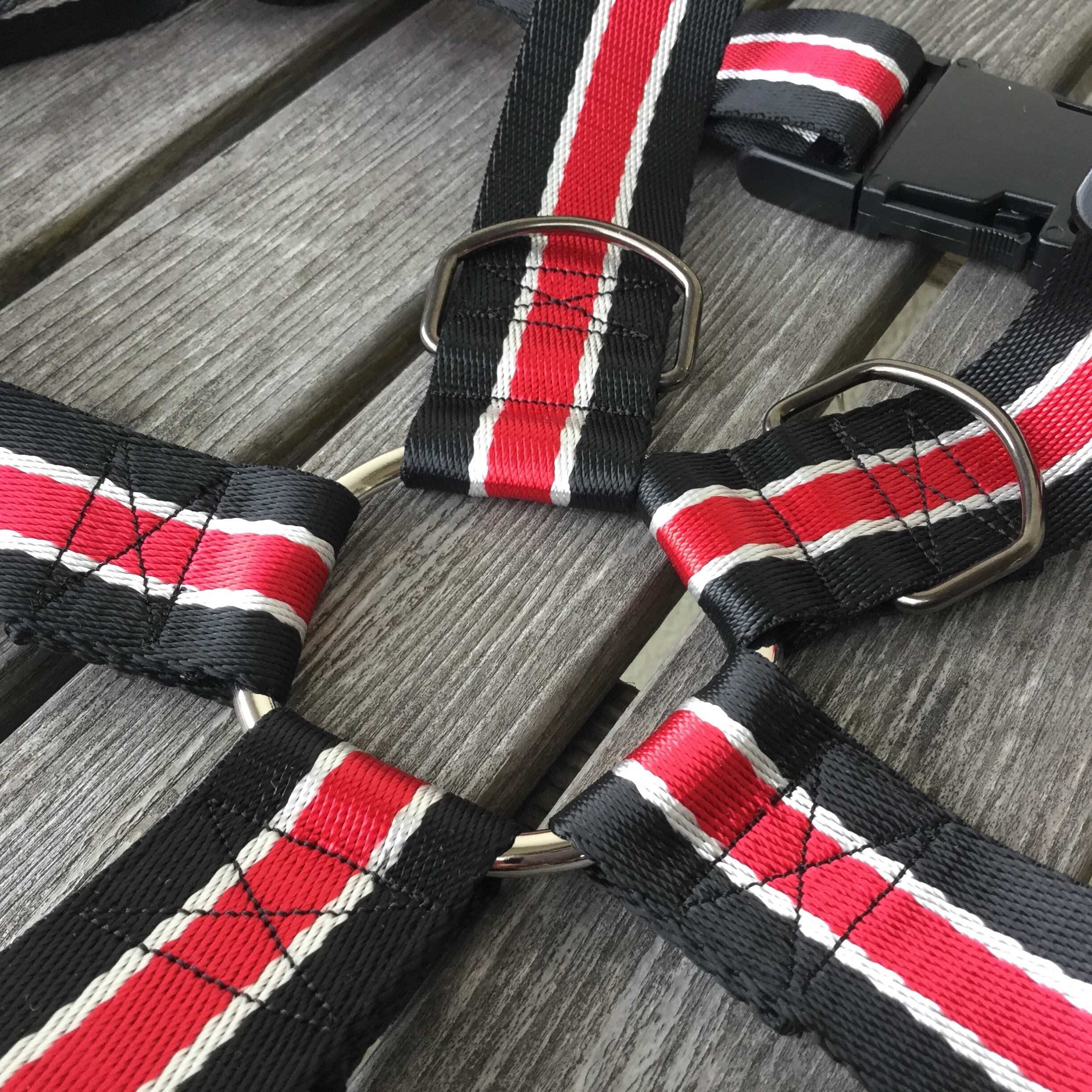 フルハーネス 黒赤銀 38mm幅