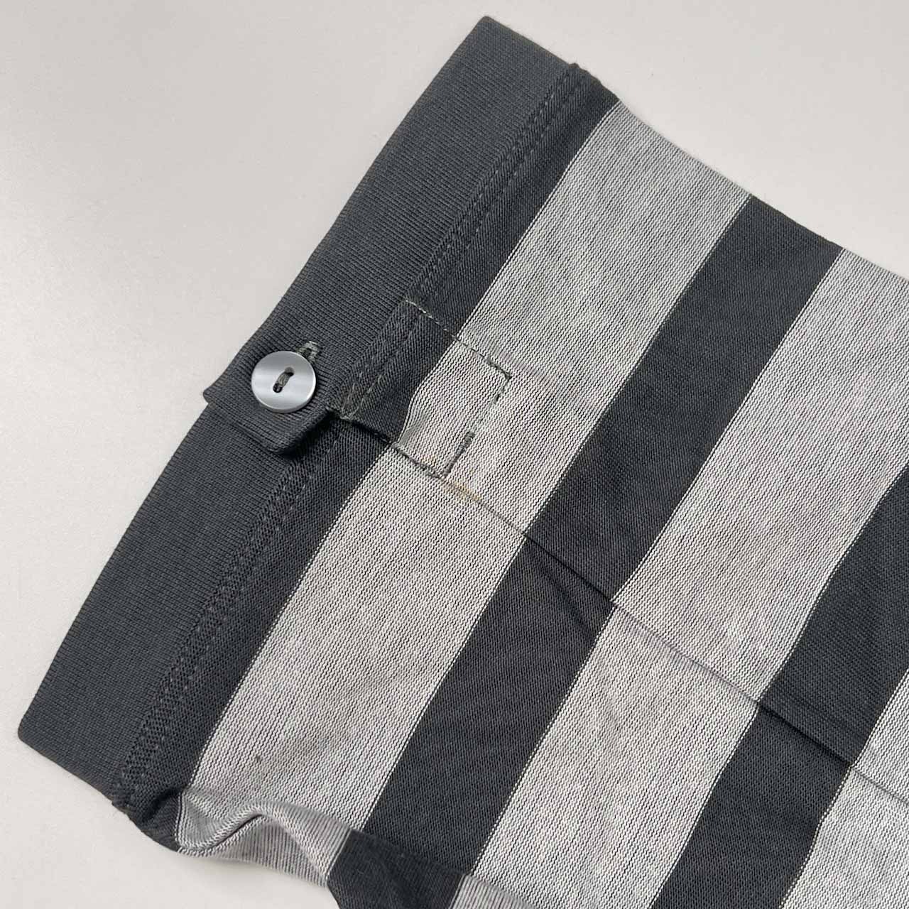 ASHWORTH アシュワース ボーダー 半袖 ポロシャツ M/グレー系 メンズ ゴルフ