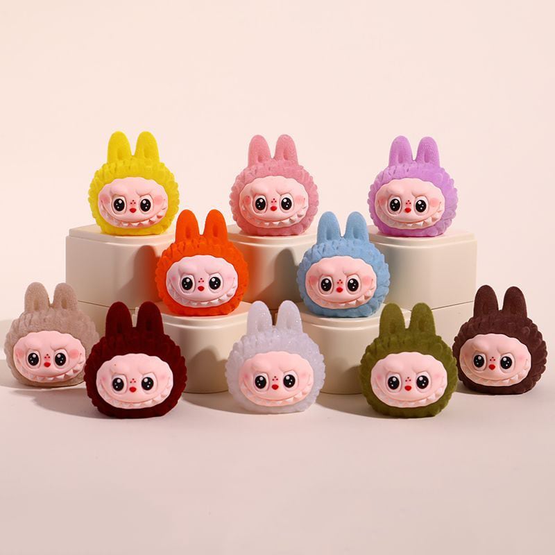 50%OFFで超お得！たっぷり10個入り】labubu ラブブ フェルト風ミニ