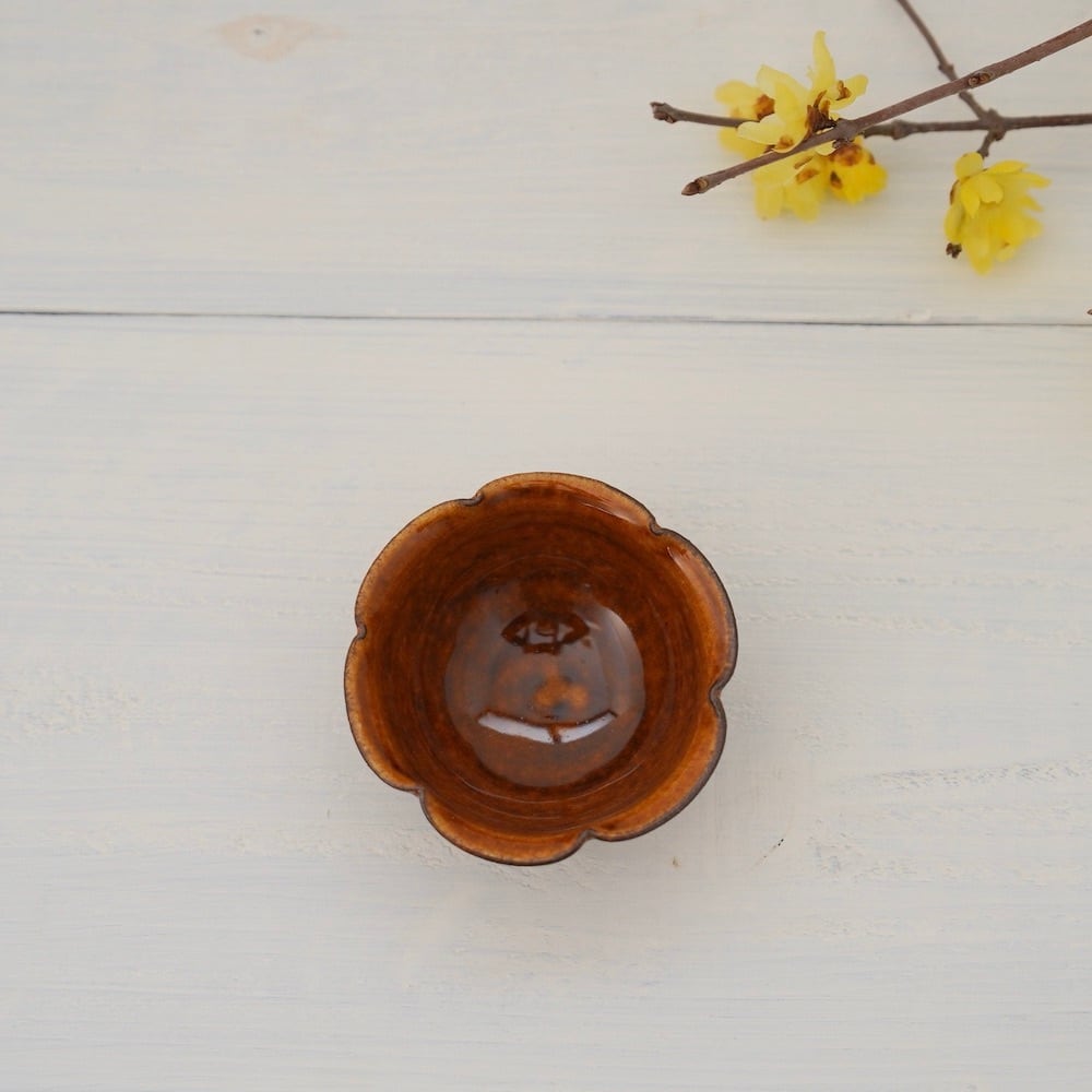 アメ釉 輪花鉢 ヒメ | 古谷製陶所