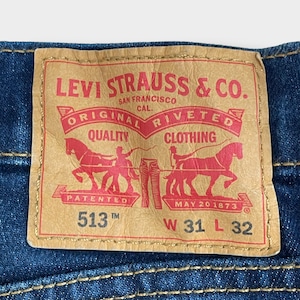 【LEVI'S】513 デニム ジーパン ジーンズ スリム ストレート 細身 WATERLESS W31 L32 リーバイス US古着