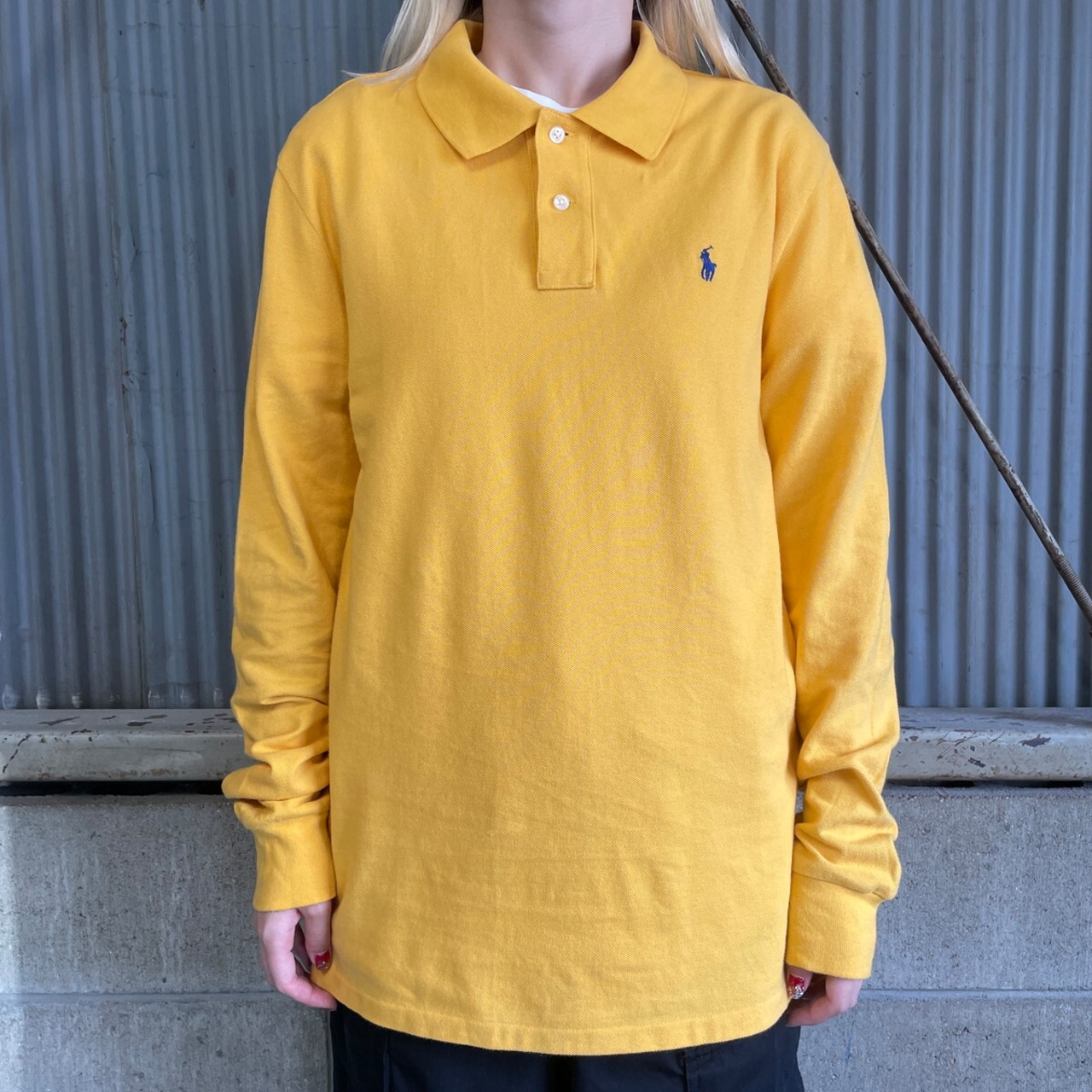 Polo Ralph Lauren ポロラルフローレン 鹿の子 長袖ポロシャツ メンズ 