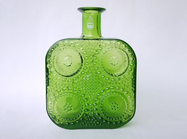 ナニースティル Grapponia ガラスボトル Riihimaen Lasi フィンランド