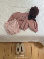 韓国子供服 / BANANA J / 26Autumn / パリ ピグメント スウェット / 秋服 / キッズ *XS~JS*
