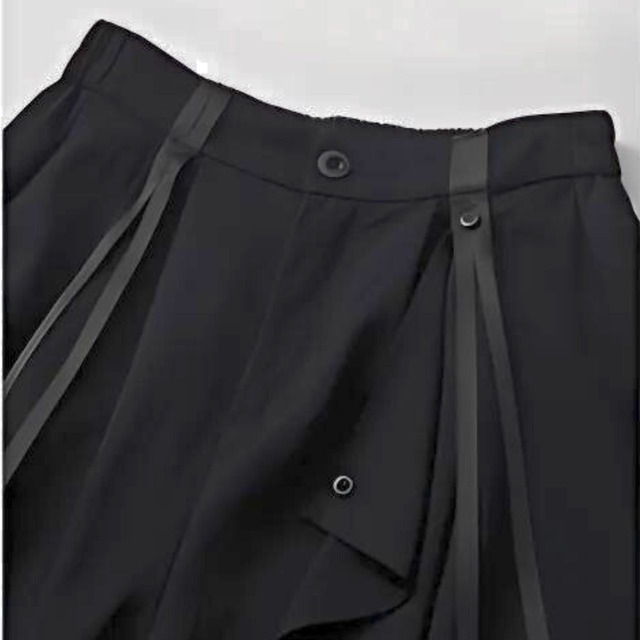 Niche design high-waist slim wide pants C0070