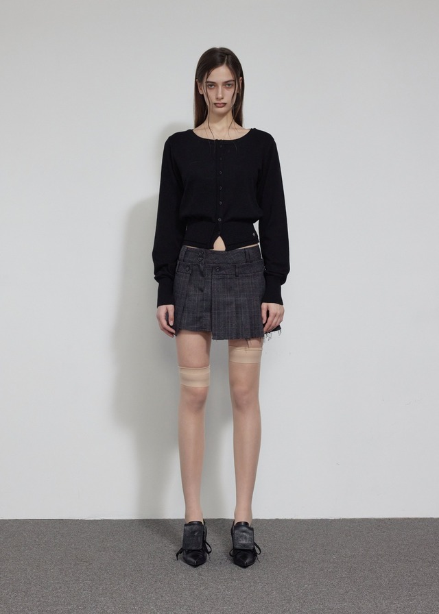 [BOHEMIAN SEOUL] LAYERED KNIT CARDIGAN, BLACK 正規品 韓国ブランド 韓国通販 韓国代行 韓国ファッション bohemseo ボヘミアンソウル ボヘムソ 日本 店舗