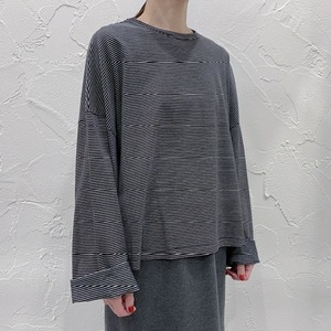 cafune long sleeve border tee