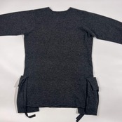 JURGEN LEHL ヨーガンレール ポケット デザイン ウール ニット セーター M/ダークグレー レディース