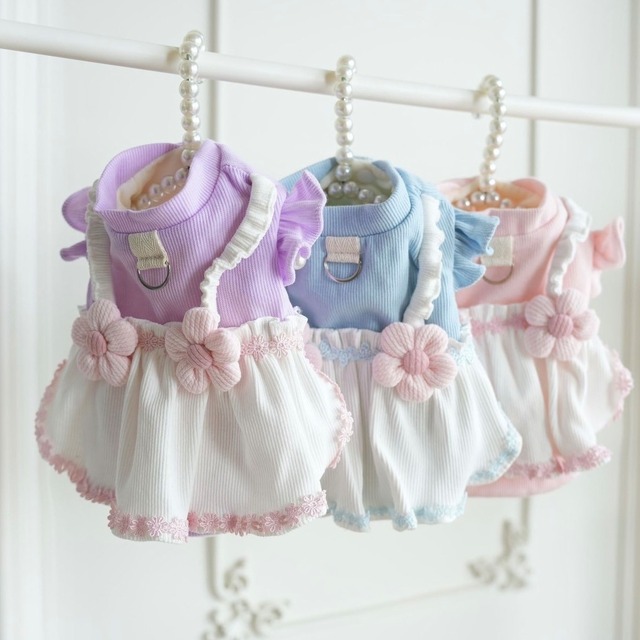 【即納品】Dカン付フラワーパステルワンピース