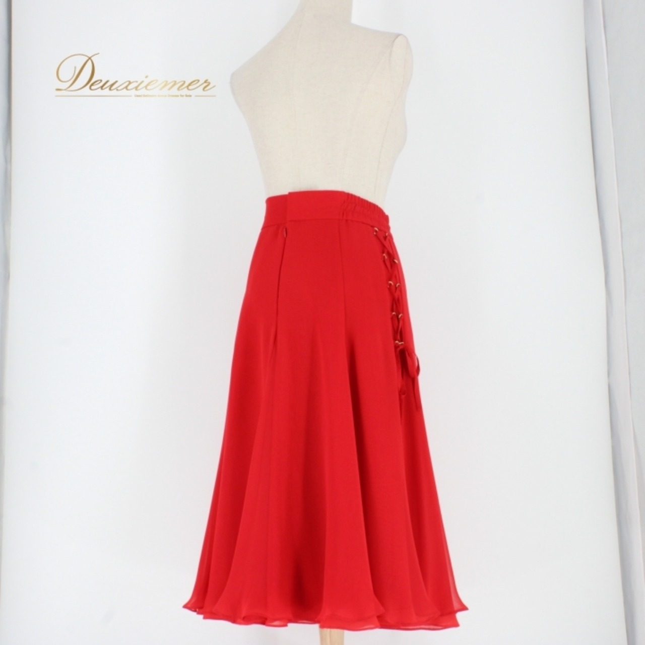 社交ダンス 衣装 スタンダード スカート レッスンウェア レディース レッド系 Fantasy ファンタジー 赤 無地 練習着 編み上げ フォーマル スカート 衣装 ゆらめく 赤色 ダンス 衣装 日本製 フォーマルウェア 練習着 レディース スカート 大人 練習用 スカート 伸縮性 おしゃれ 編み上げデザイン ダンスレッスン 社交ダンス 女性用 スタイルアップ コーディネート セットアップ