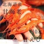 甘エビ 生 北海道産 10尾（約20-25g/1尾） 豊洲直送 甘えび 甘海老 アマエビ【生甘エビx10尾】 冷蔵