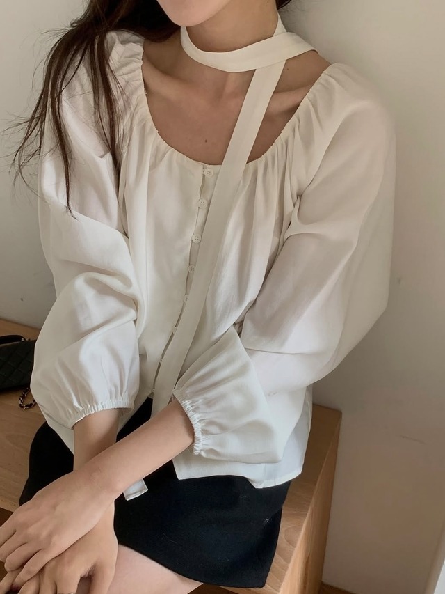 (予約) miel / Mute wool blouse 4color