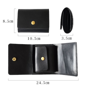 左利き用ボタンミニ財布 各色【受注製作】