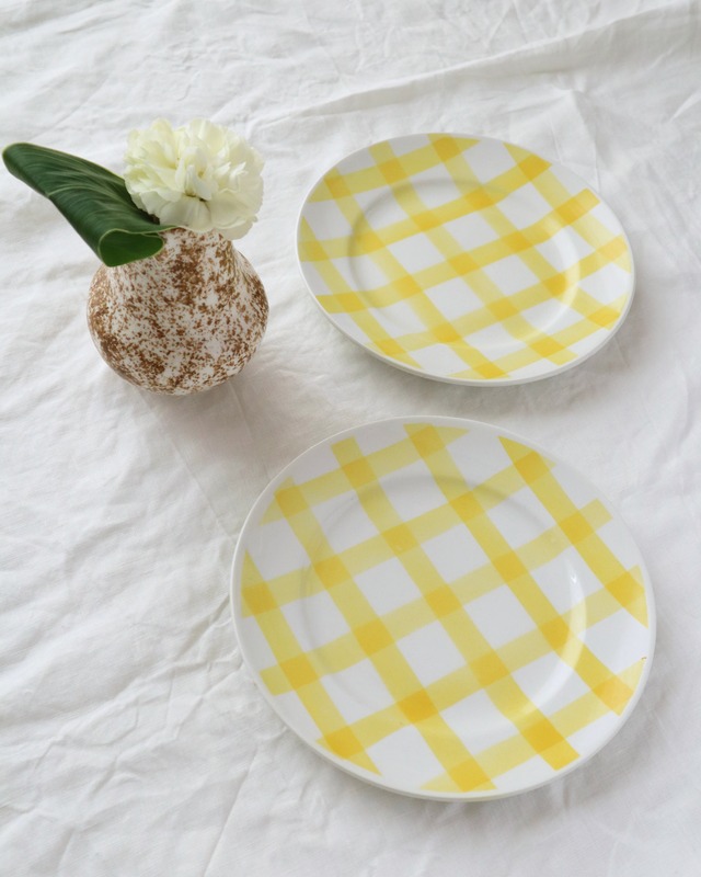 Orchies Moulin des Loups オルシー・ムーラン・デ・ルー “NAPPE” ギンガムの平皿プレート/A