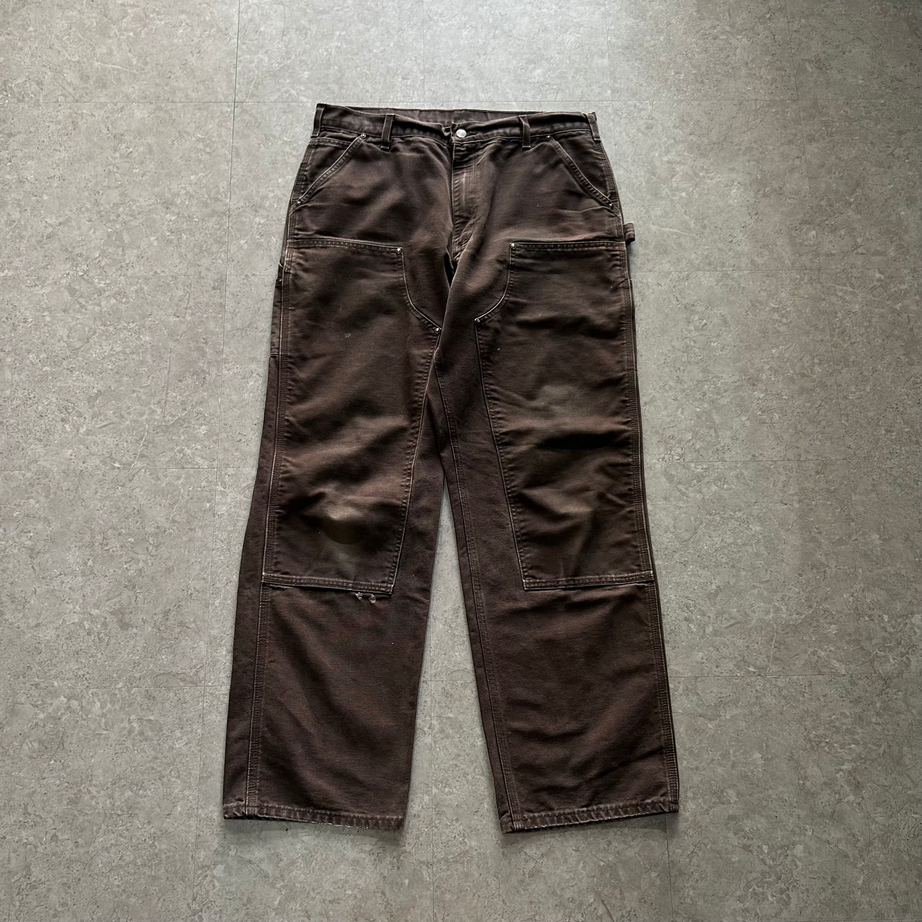 2019s Carhartt double knee duck pants "brown"【仙台店】