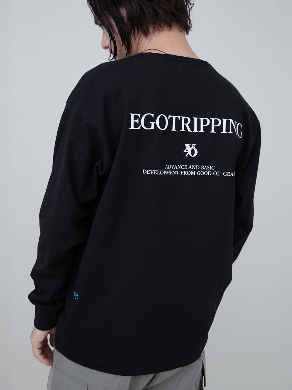 EGO TRIPPING (エゴトリッピング) PRINTTEE -B long ロンTEE / BLACK