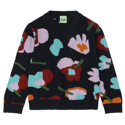 《即納》FUB / Juquard Sweater - dark navy