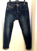 Vintage Washed Big Selvedge Tight Fit Straight Stretch Denim Ancle Pants　Navy Indigo