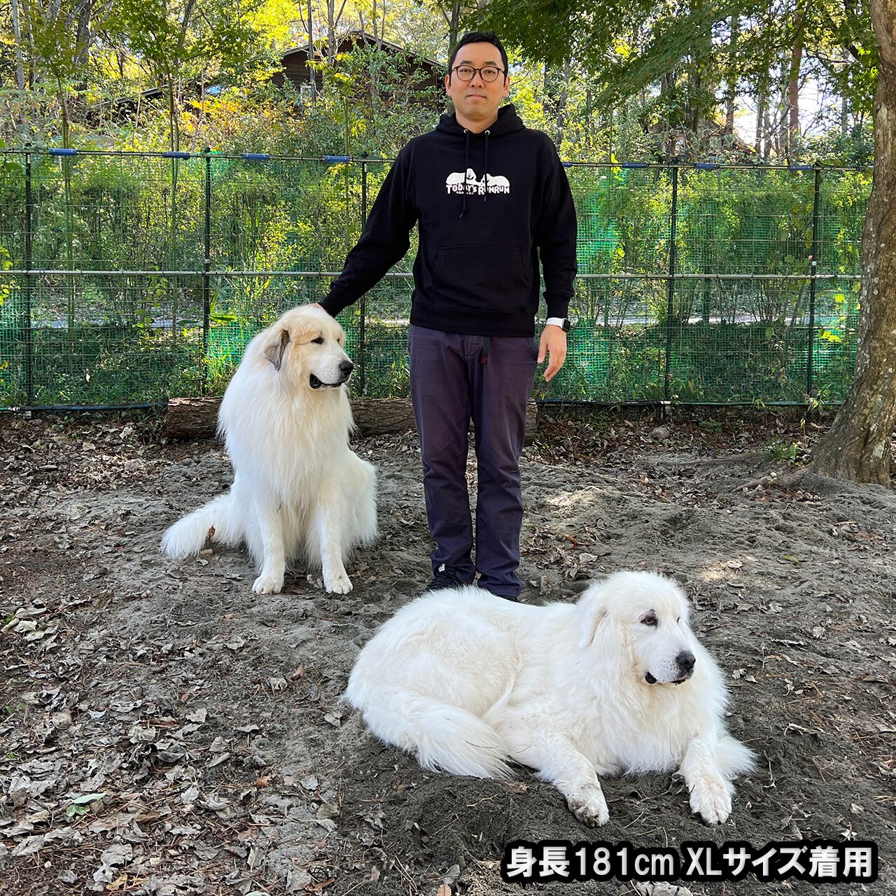 ロゴ パーカー 黒 今日のルンルン オンラインショップ