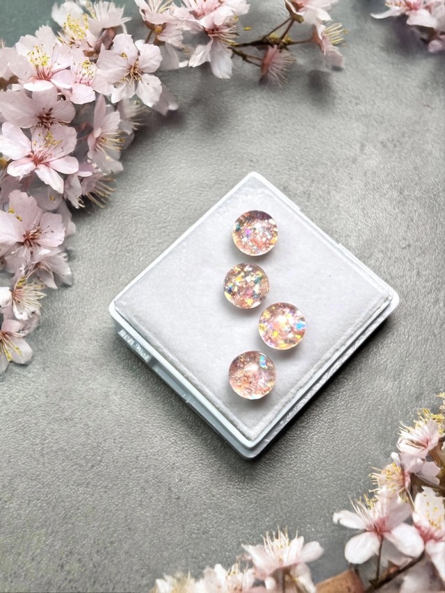 【抽選販売】淡水真珠と「桜」Lumière ring  free size