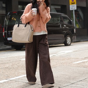 open-collar knit cardigan　J00393