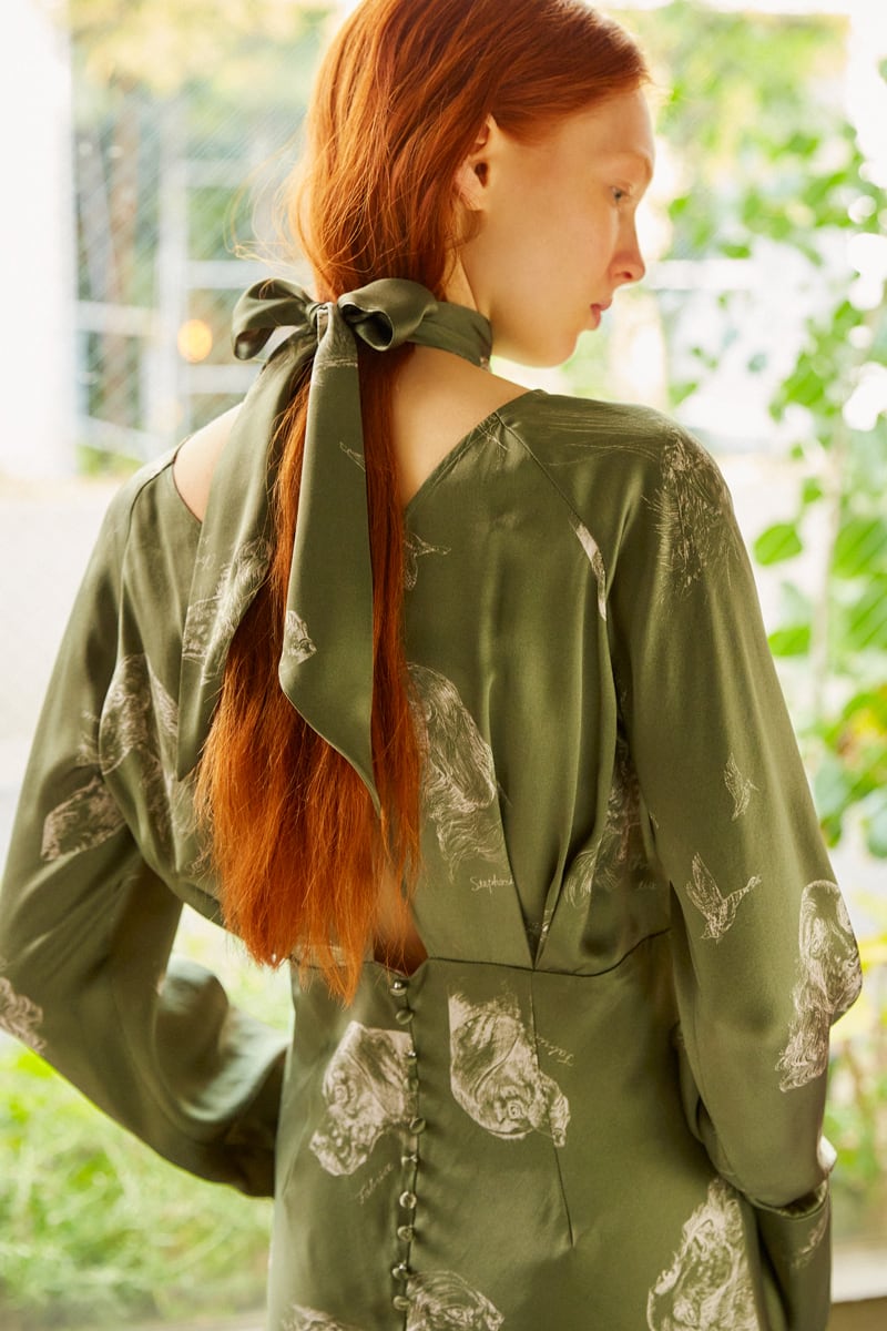 botanical silk pants | paume