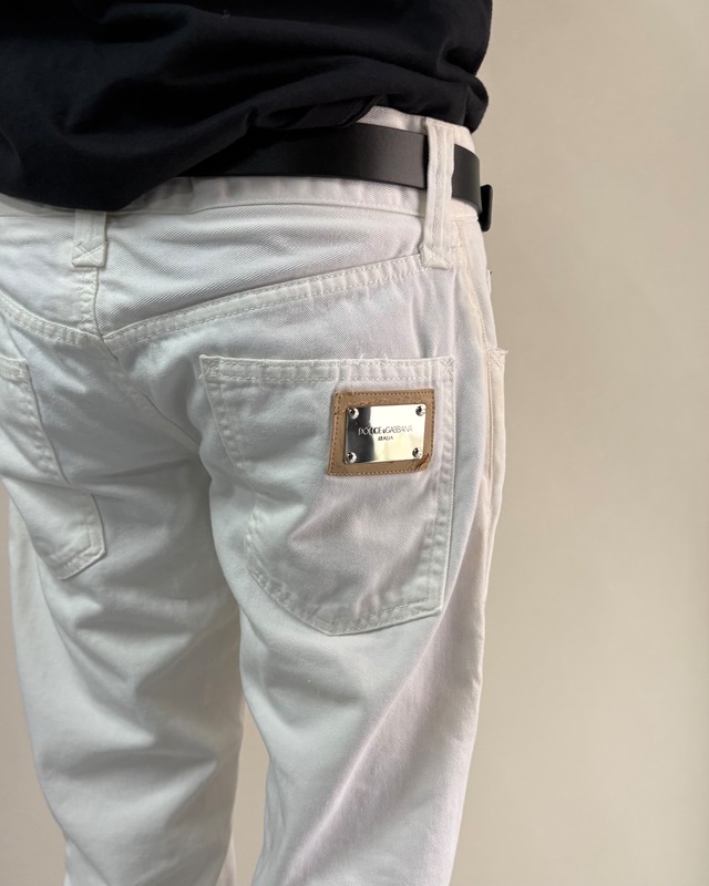 【DOLCE&GABBANA】Destroyed Straight Denim Pants