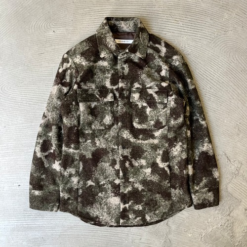 Camo pattern snap bottun L/S shirt