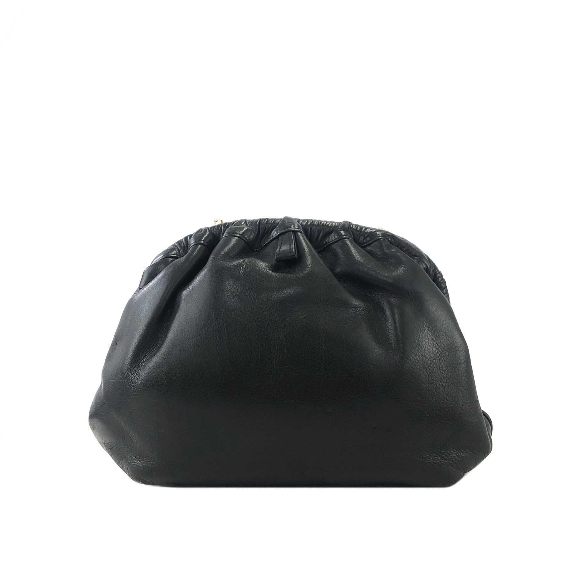 CELINE ショルダーバッグ クラッチバッグ ブラック レザー CELINE セリーヌ ブランドロゴ レザー クラッチバッグ ショルダー