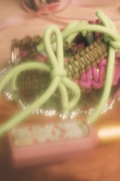 2way thick ribbon strap Lime Green