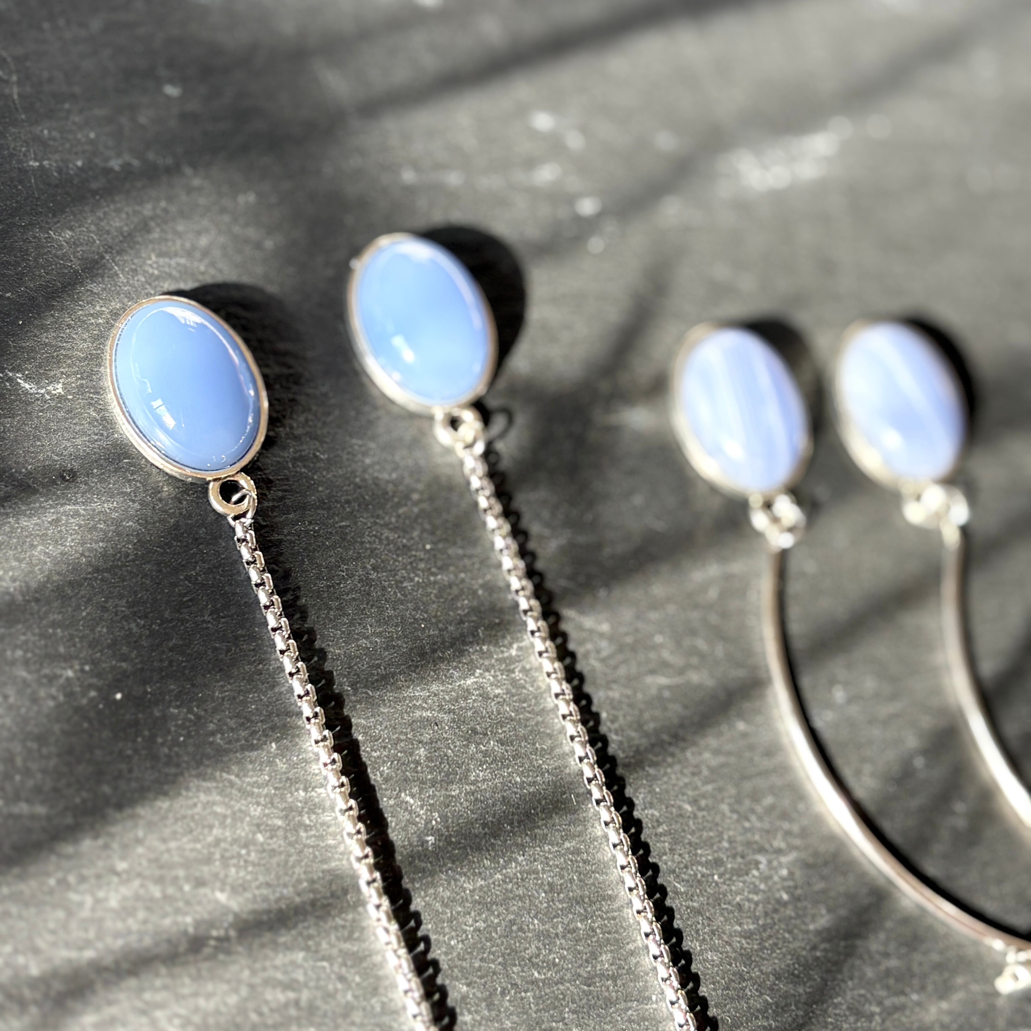 Oval stone】ブルーカルセドニー／ブルーレースアゲート | 澪標