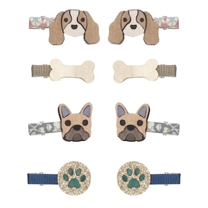 MIMI&LULA　ミミルラ　Doggy mini clips ヘアピン 犬柄　フレブル　ヘアクリップ　セット　ヘアアクセサリー　ギフト　プレゼント　出産祝い