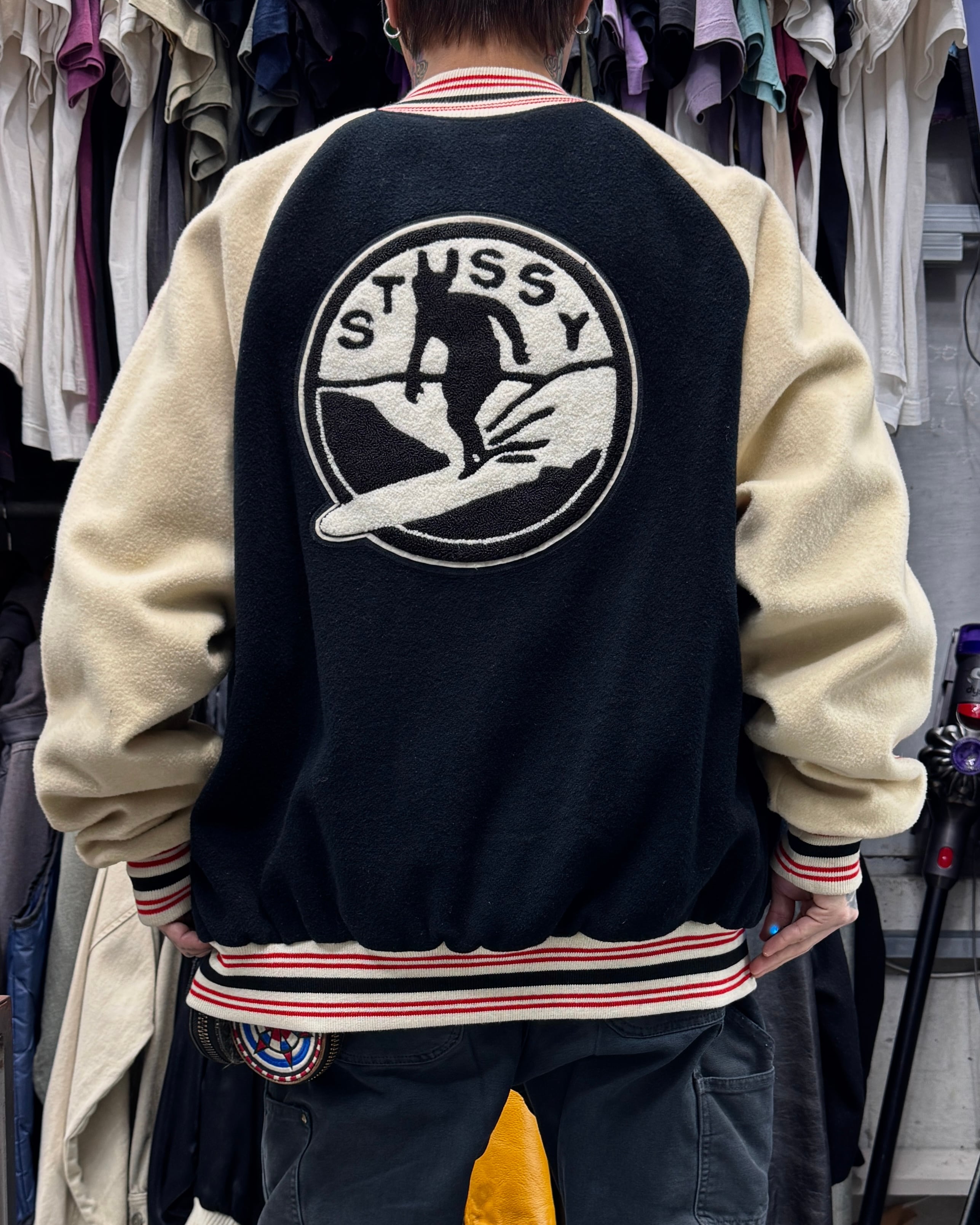00's old stussy Design Wool Jacket 