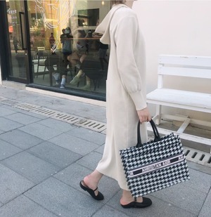 フードニットワンピース　AJ1050-9040