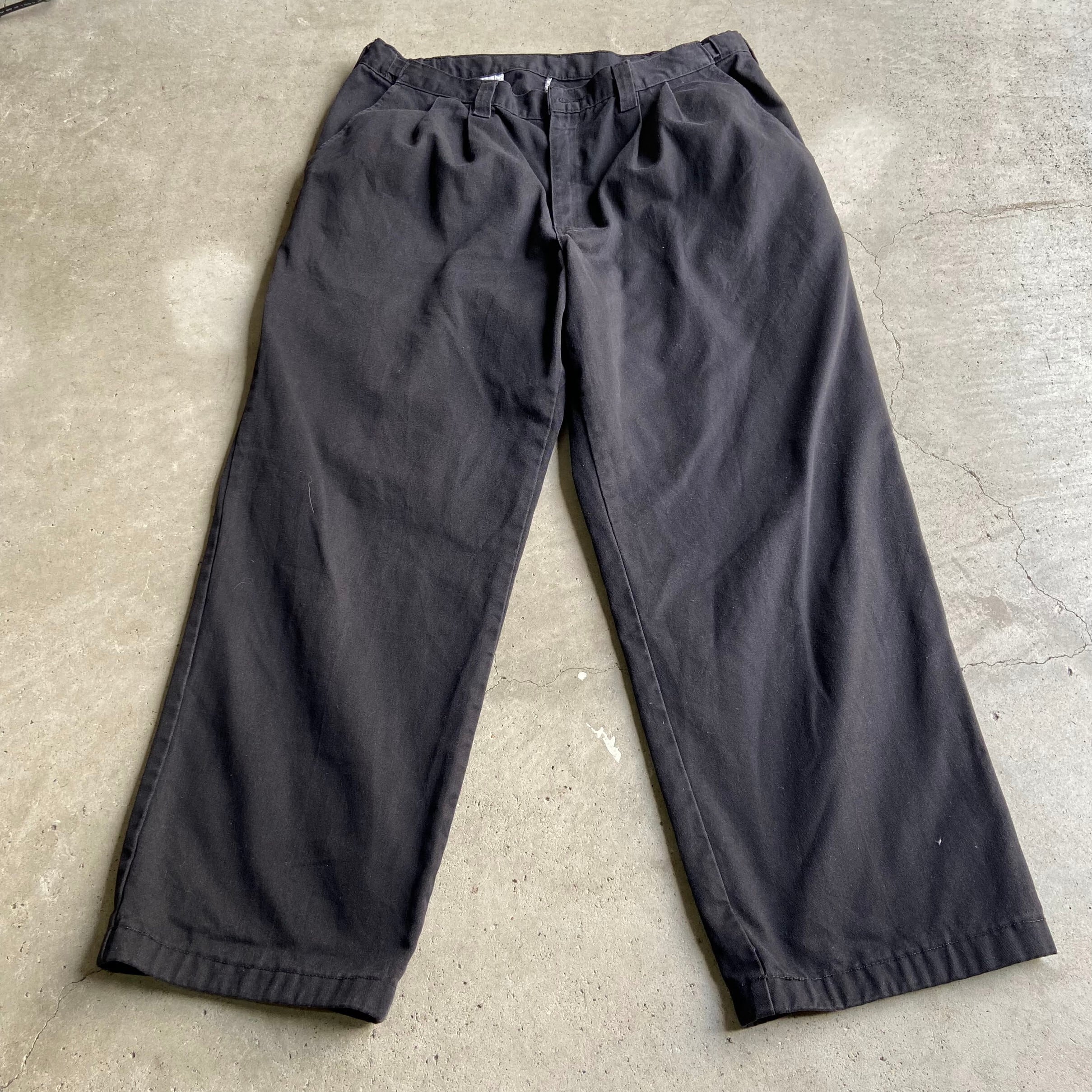 90s usa製 Dickies チノパン チャコールグレー ワイド 鬼フェード 90s usa製 Dickies チノパン チャコールグレー ワイド 鬼フェード