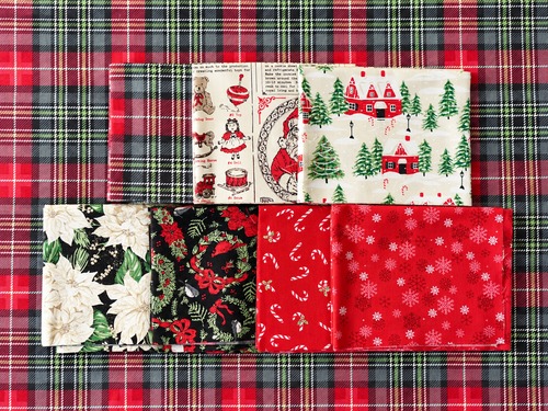 Moda Holiday Cheer クリスマスカットクロスセット1｜22×54cm