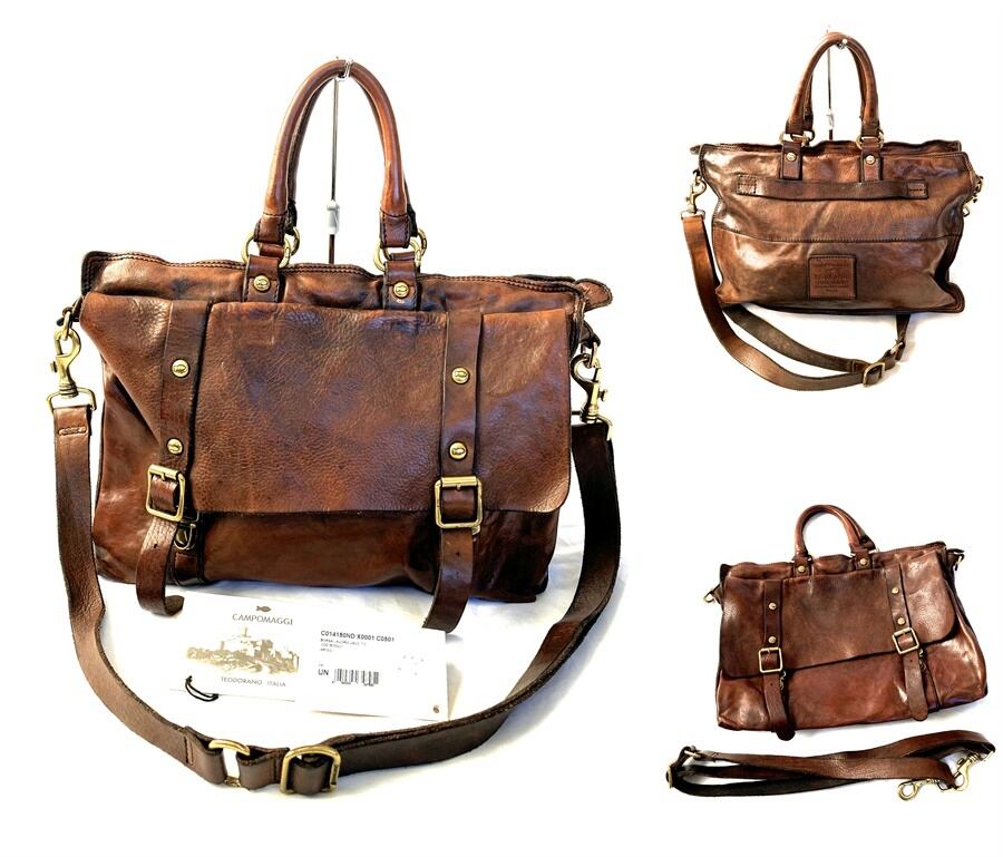 CAMPOMAGGI カンポマッジ ヴィンテージ オイルドレザー BORSA LAVORO 2WAY トート バッグ ブリーフ ショルダー
