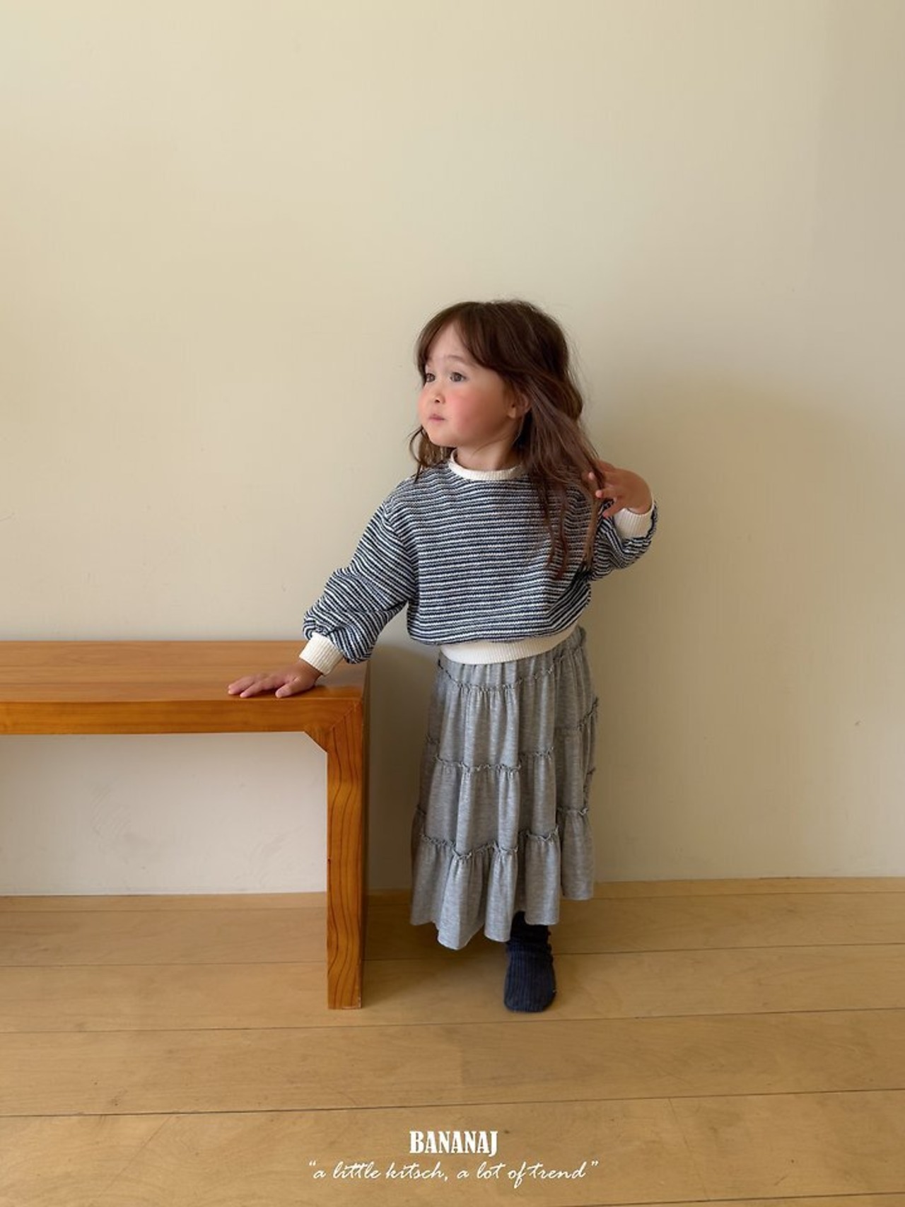 韓国子供服 / BANANA J / 26Autumn / ネス ロングスカート / 秋服 / キッズ *XS~JS*