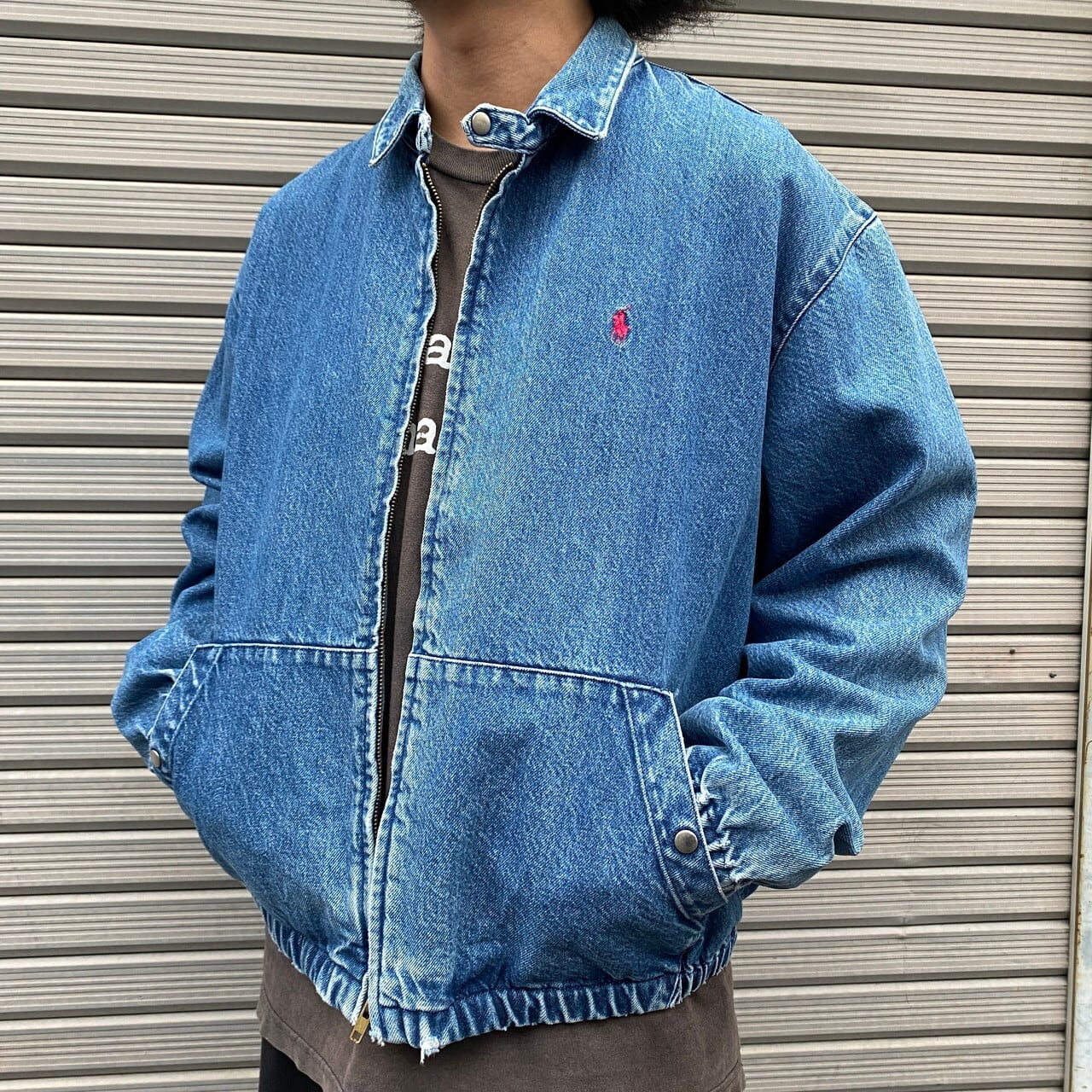 XL☺︎ USA製 80s ポロラルフローレン デニム スウィングトップ