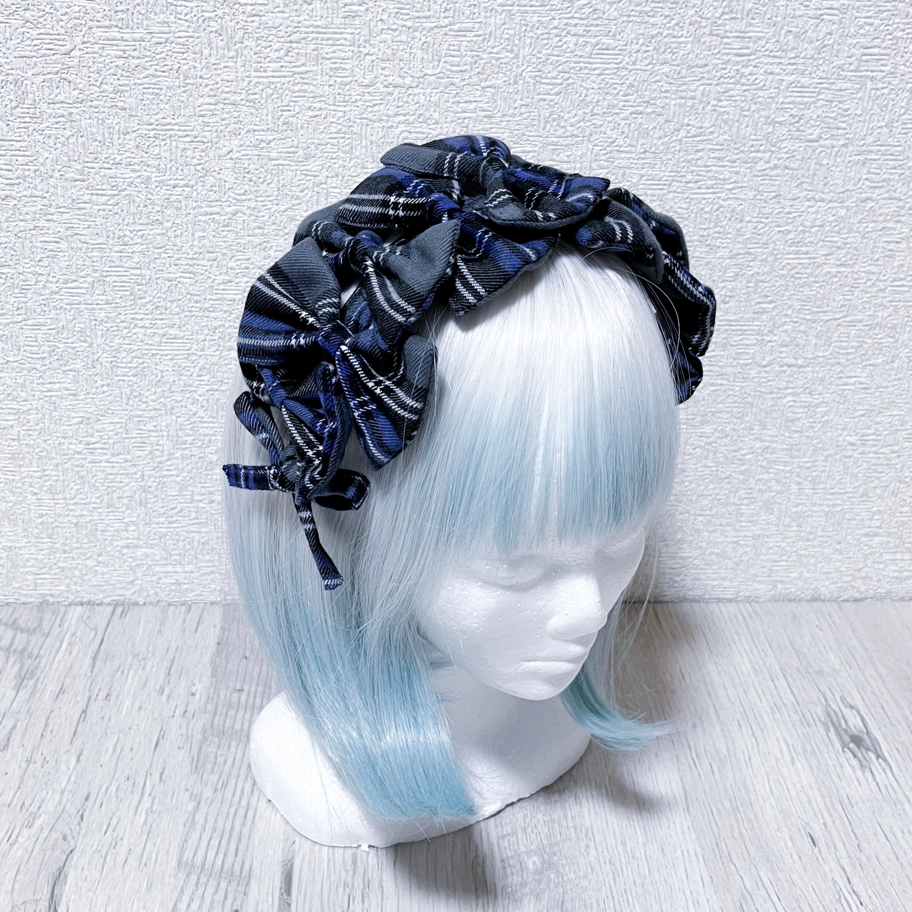 ロザリオチェーンサークルオーナメントレースペアリボンヘアアクセ（2