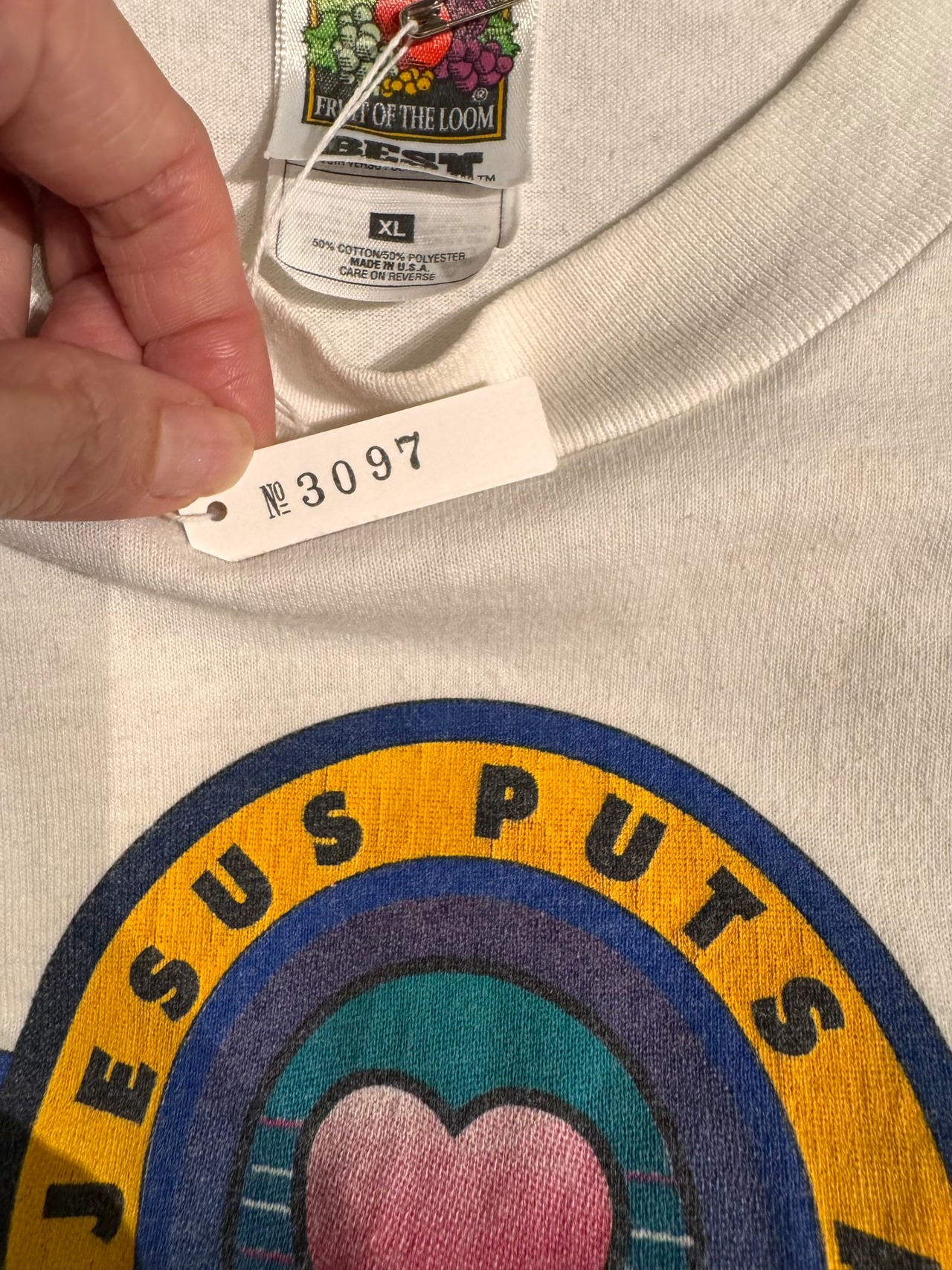 【90s USA製】"JESUS PUTS A SONG IN MY HEART" ヴィンテージTシャツ