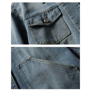 Two-tone work denim jacket 1106
