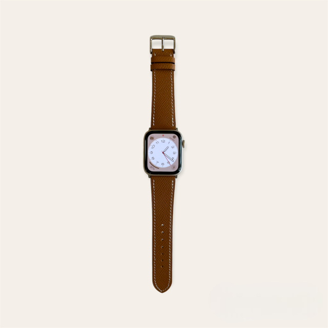 Brown leather Apple Watch strap（本革）