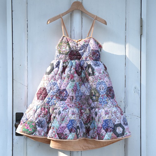 パッチワークプリントワンピース