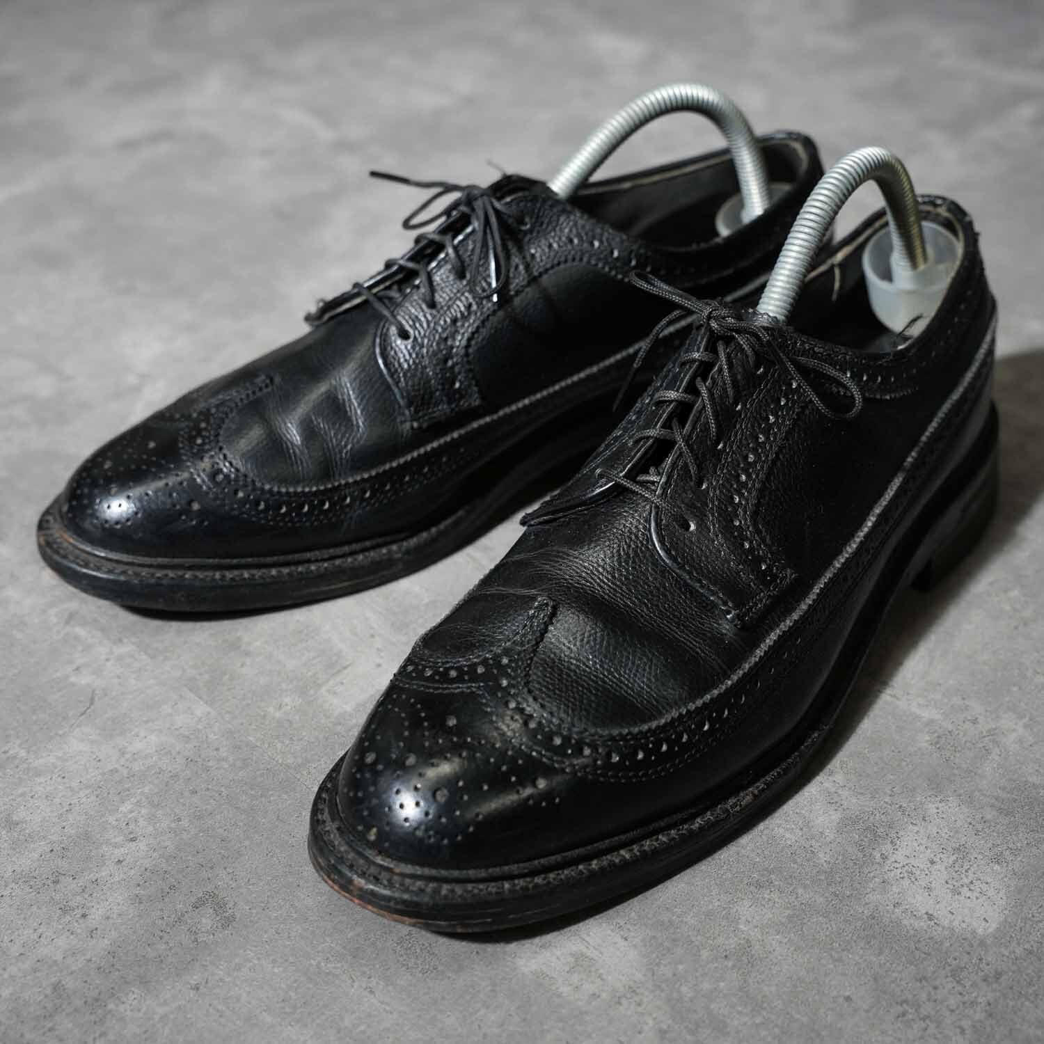 【美品】レザーシューズ ウイングチップ アメカジ シティーボーイ ノームコア Etonic Fashions by Eaton ウイングチップ レザーシューズ ブラック