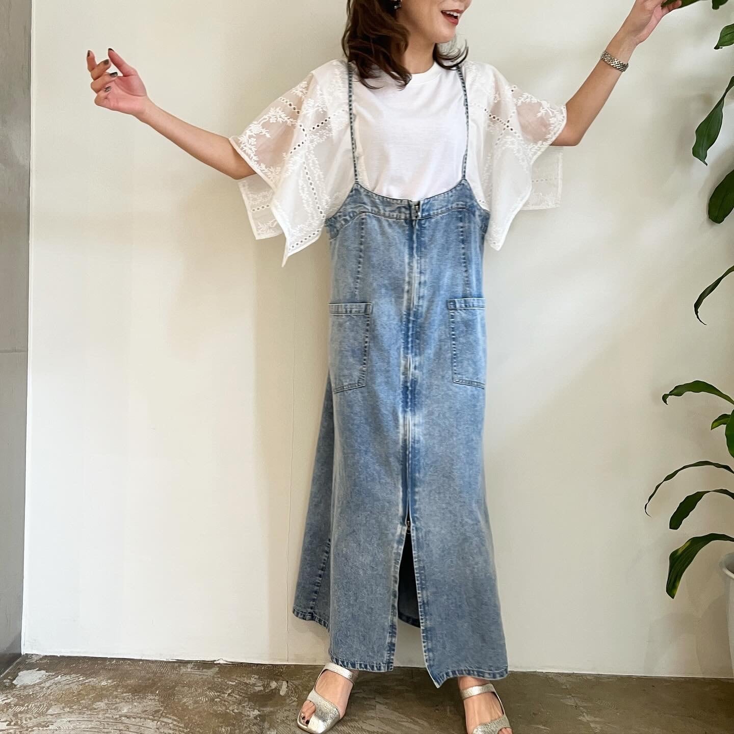 エイミーロウ エイミーロウ eimeelaw Eimee Law フロントZIPボクシィデニム